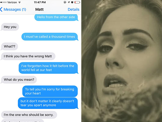 Woman Texts Her Ex Using Just Adele Lyrics And It S Brilliant