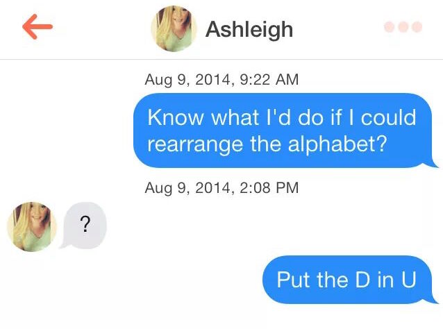 Tinder pick up lines for name agata