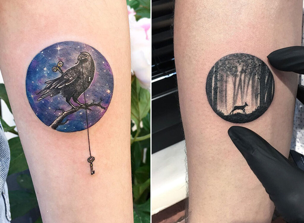 This Tattoo Artist Fits Her Designs Within Miniature Circles and It's  Beautiful