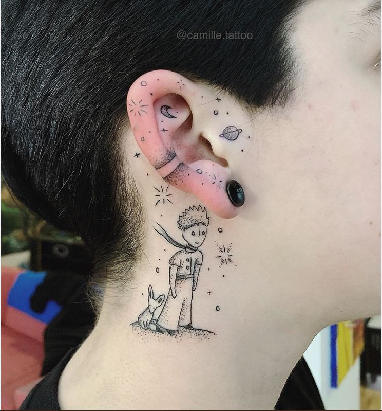 Minimalist Ear Tattoo Trend has People Getting Tiny Tattoos on Ear